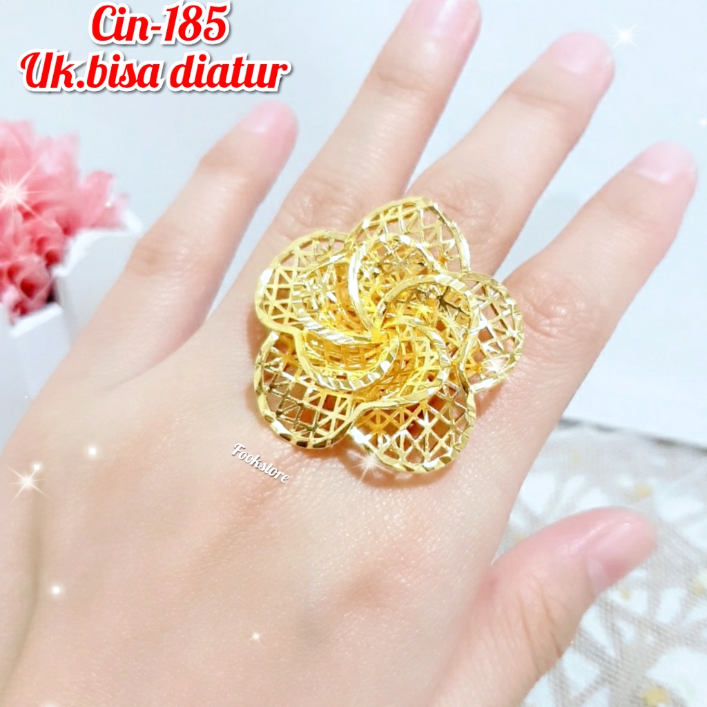 TERBARU CINCIN BUNGA KENDARI SATU UKURAN /PROMO CINCIN DEWASA COD