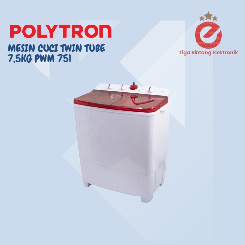 Mesin Cuci 2 Tabung Polytron PWM 751 (7,5KG)