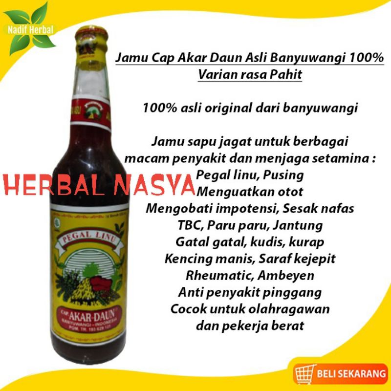

JAMU PEGEL LINU RASA PAHIT & MANIS