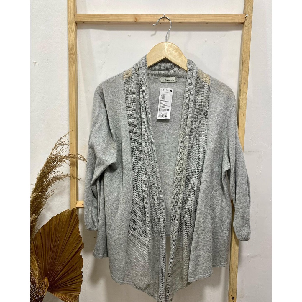 Baju  Cardigan Wanita Earth Abu-Abu