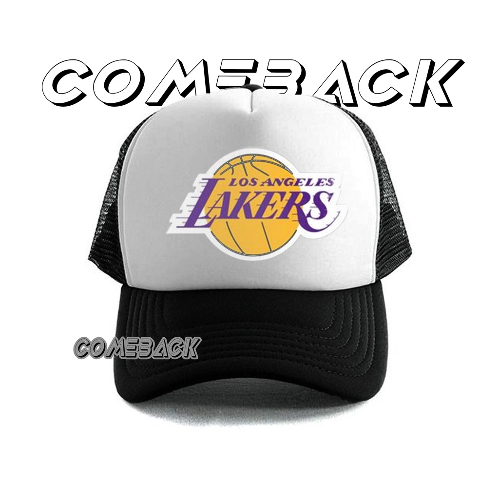 Topi Jaring LAKERS - Topi Trucker - Topi jaring Pria - Topi Trucker pria - Topi Costume - Topi Baseball - Comeback