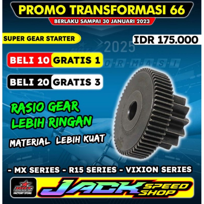 GEAR STATER BRT MX KING OLD NEW LAMA BARU R15 V1 V2 V3 VVA LED VIXION NVA NVL ADVANCE LIGHTING LIGHT