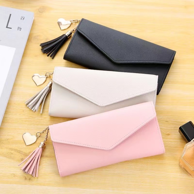 ASIN829 Dompet Lipat Wanita Kurus Impor Dompet Panjang Wanita Dompet Panjang Dompet Lipat 8802 Wanita Dompet Panjang Pakaian Fashion Wanita Murah