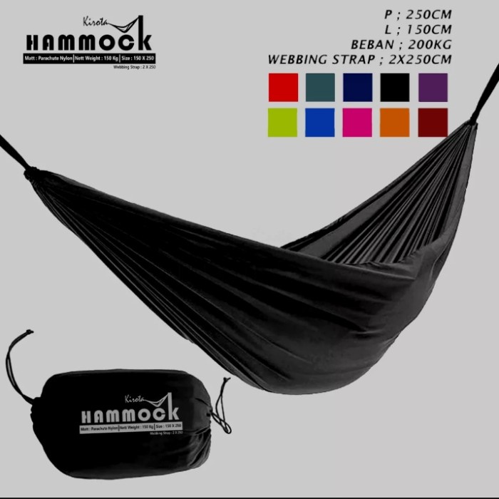 Hammock Sport Tebal Olahraga Diskon Piknik Outdoor Z3O6 Polos Kombinasi Gantung Bagus Kuat Ready Sto