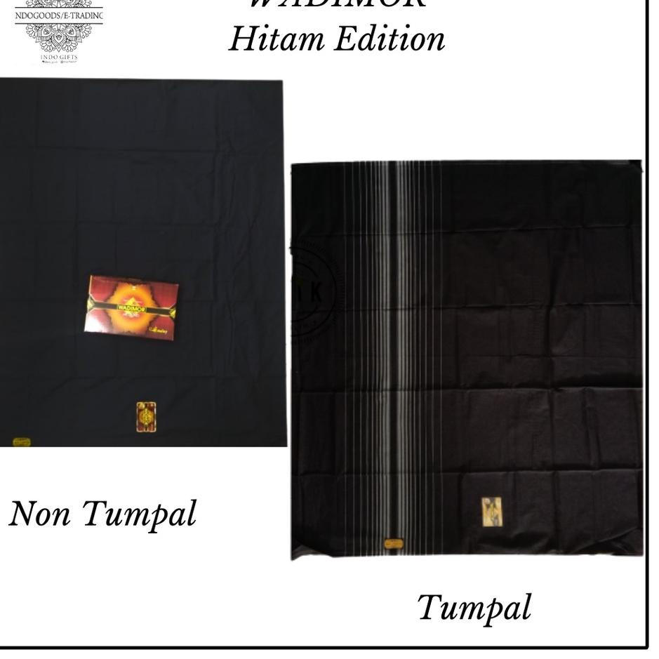 12.12 SALE Sarung Wadimor Pria Original Motif Hitam Polos Tumpal Putih Polos Tumpal [GROSIR/ECER] ?
