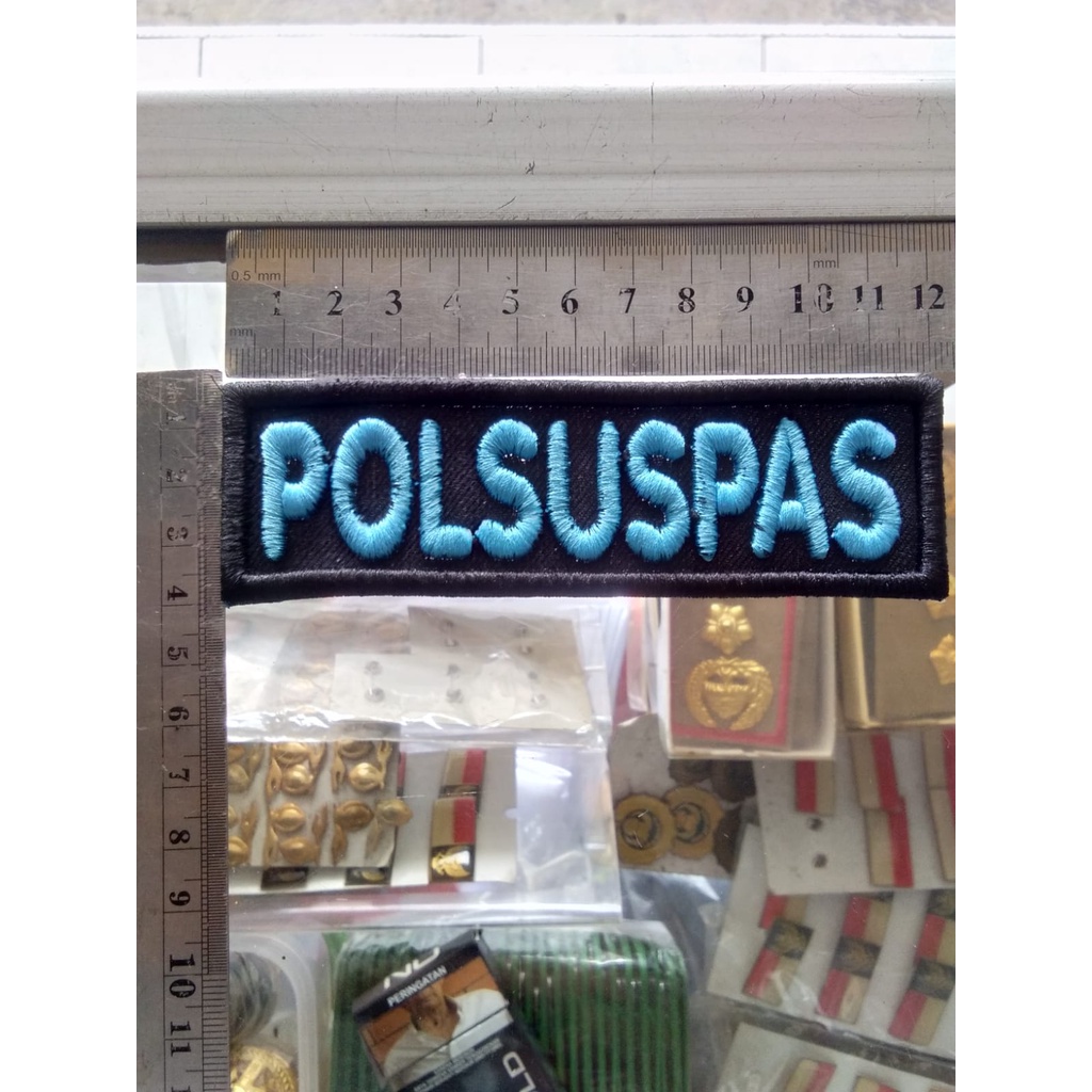 Bordir Timbul NAMA POLSUSPAS / atribut polsuspas  / Bordir Komputer / Bordir Timbul 3D / Bordir CUST