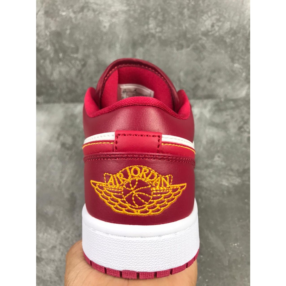 Jordan 1 Low Cardinal Red (GS) 553560-607, 100% Real Pic.