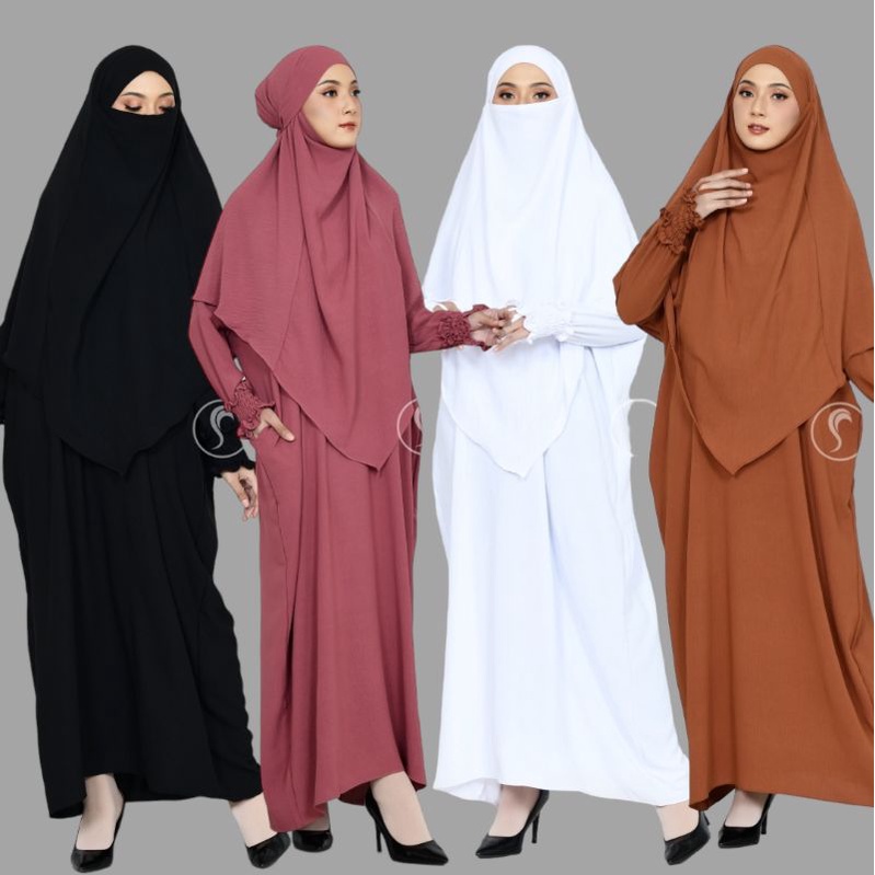 SET GAMIS KAFTAN + HIJAB NIQAB - YERIM