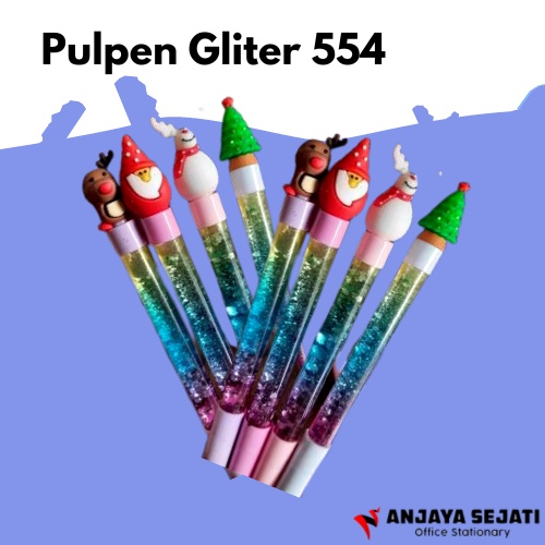 

Bolpen Gliter 554 | Pulpen Gliter Santa | Perlusin
