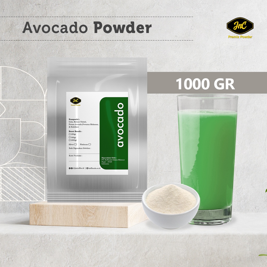 JnC Avocado Silver Powder 1KG I Bubuk minuman Alpukat