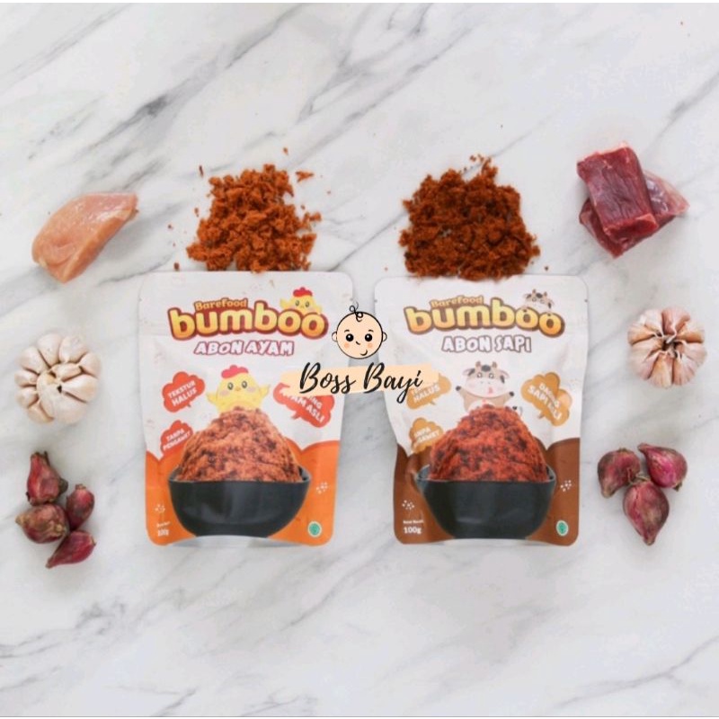 BUMBOO - ABON Sapi / Ayam Asli Tanpa Pengawet Tanpa MSG untuk MPASI 100gr