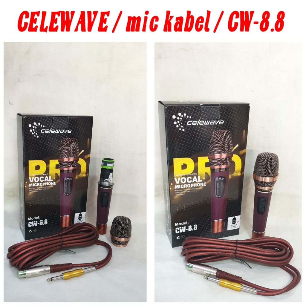 MIC KABEL CELEWAVE CW 88 Dynamic Microphone Kabel 6 Meter