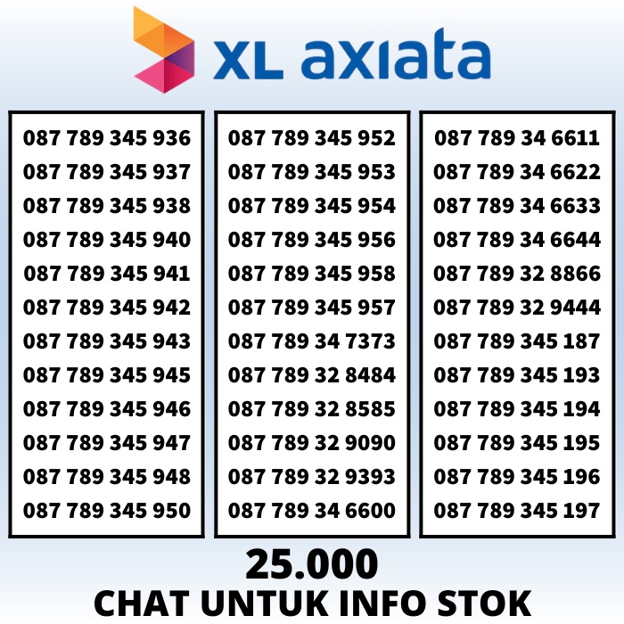 Nomor Cantik XL Axiata 4.5G Kartu Perdana XL 0k Rapih dan Murah Nasional #4