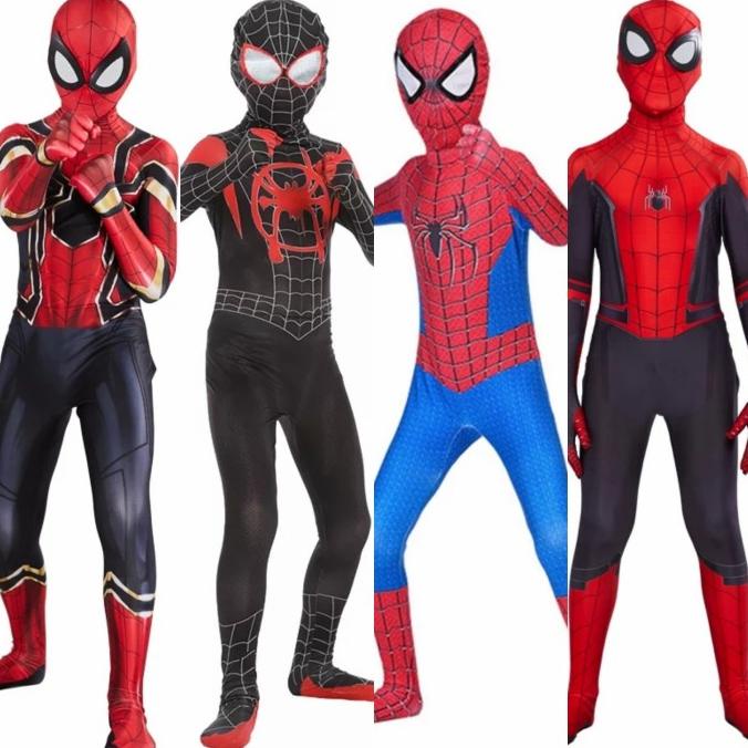 Kostum Spiderman DEWASA overall jumpsuit ketat sebandan cosplay hero