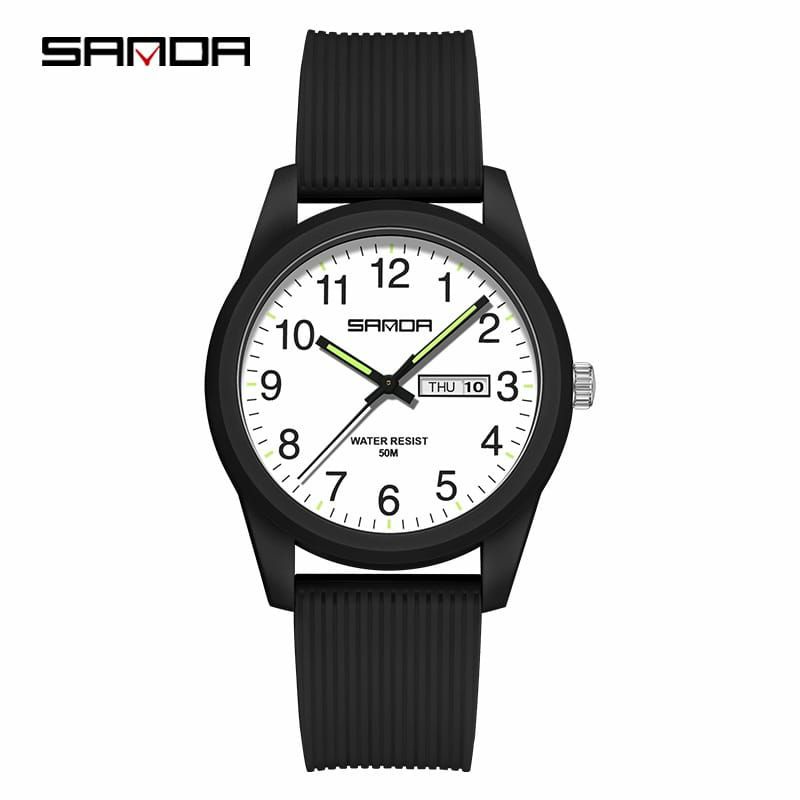 JAM TANGAN 0SANDA 6091 Jam Tangan Pria Wanita Analog Sport Tali Rubber Luminous