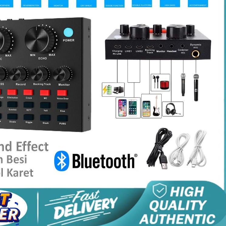 ❃ Sound card V8 // Sound Card V8s Bluetooth Live Sound Card Audio USB External ✬