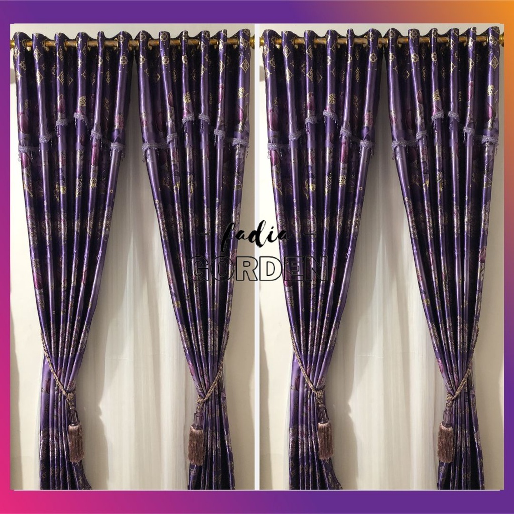 GORDEN BLACKOUT GLOSSY ANDREA MOTIF BUNGA TULIP/GORDEN BLACKOUT GLOSSY SMOKRING/GORDEN BLACKOUT SMOK