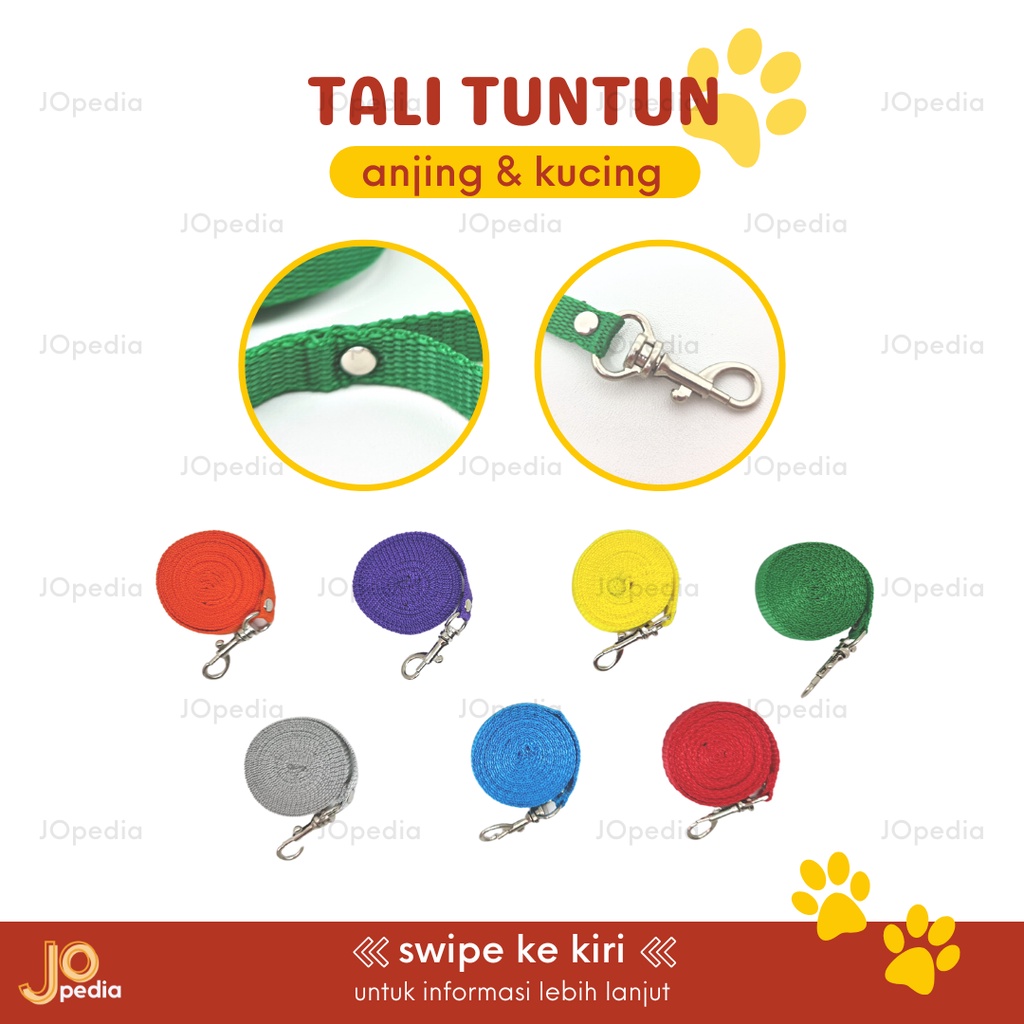 TALI TUNTUN B Anjing Kucing Kalung Tali Polos