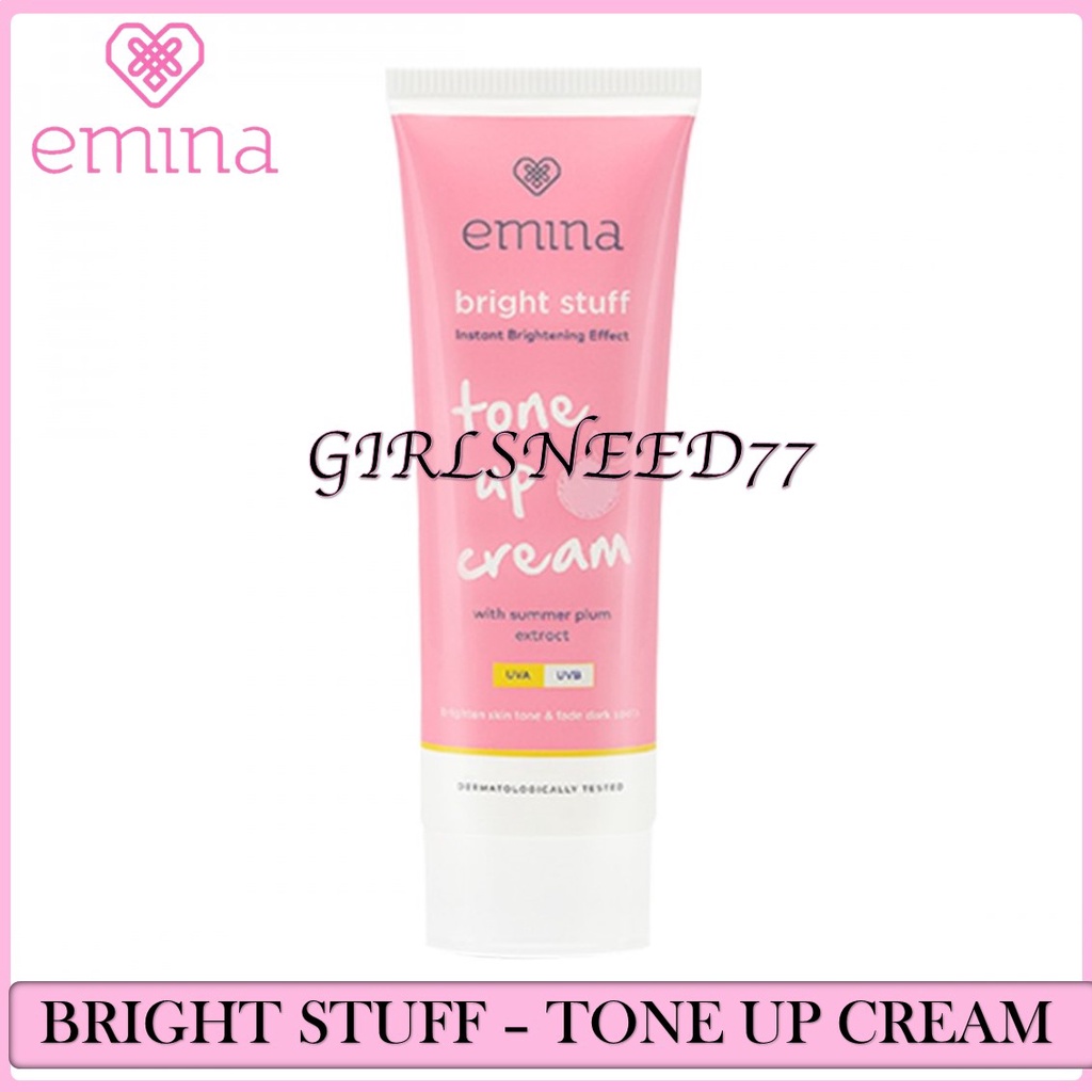 BPOM EMINA BRIGHT STUFF TONE UP CREAM PELEMBAB WAJAH PEMUTIH WAJAH INSTAN GIRLSNEED77