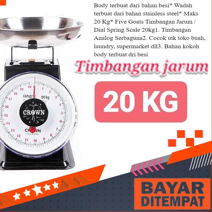✪ Timbangan Jarum 20 Kg / Timbangan Manual/Timbangan Duduk Crown 20kg ❀