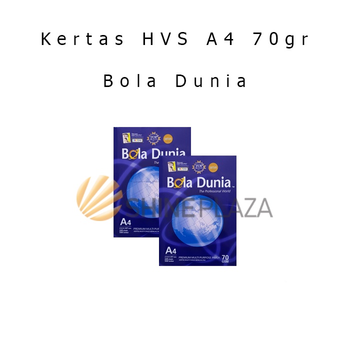 

HJK Kertas HVS A4 70gr Bola Dunia - Kertas Fotocopy Putih A4 70gsm