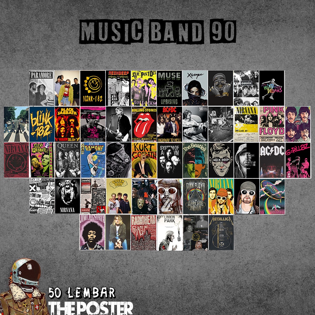 POSTER MUSIC BAND || POSTER DINDING || AESTHETIC POSTER || WALLPOSTER || COLLAGEKIT || POSTER AESTHE