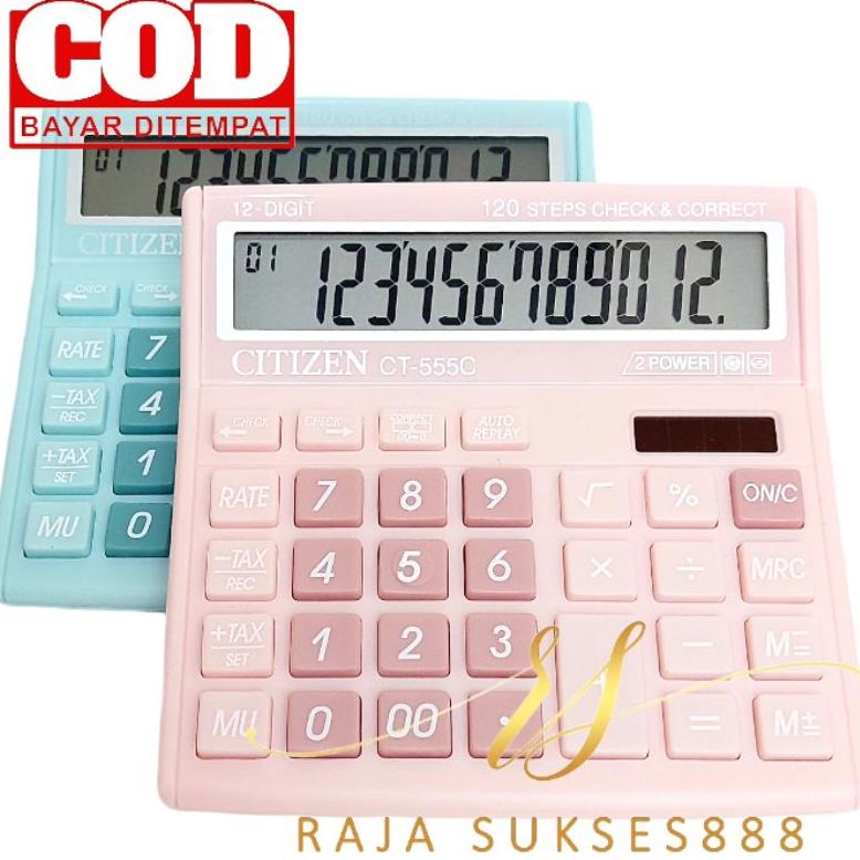 

Model Baru Calculator Citizen CT 555 Warna Pastel Kalkulator CITIZEN 555N 555 N 12 DIGIT CHECK ULANG CHECK CORRECT 7354