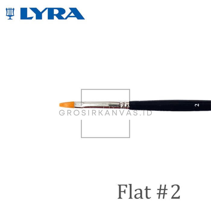 

Grosir Kuas Lukis Lyra Flat No. 2 - Kuas Lyra Datar - Taklon Art Brush Lyra