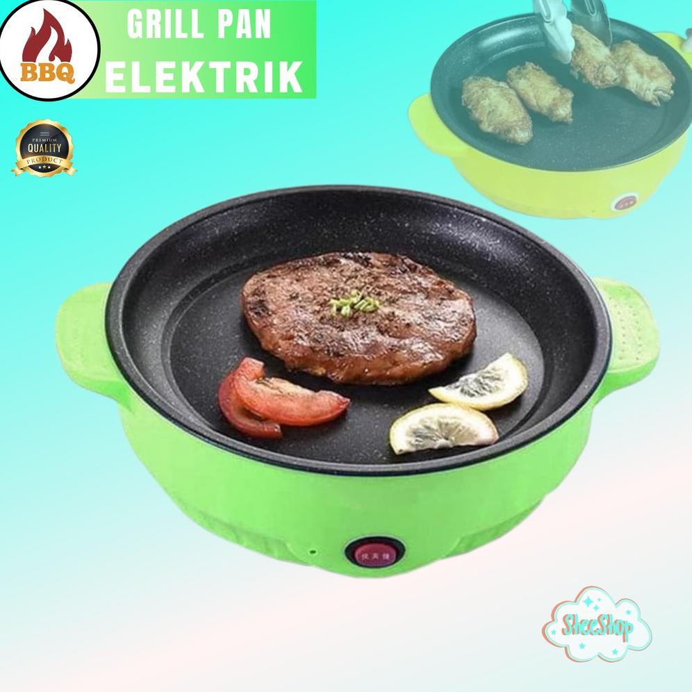 KOREAN ELECTRIC GRILL PAN PEMANGGANG WAJAN BAKAR TEFLON PANGGANG PENGGORENGAN PANGGANGAN SOSIS .