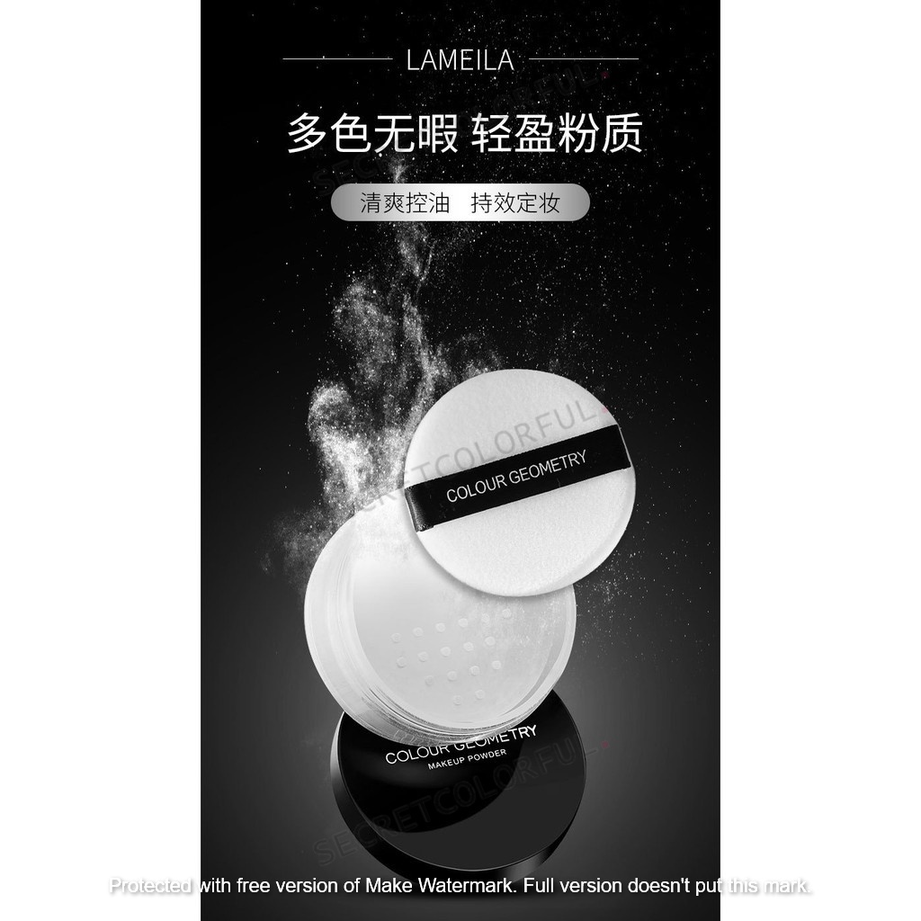 LAMEILA Bedak Tabur Pengontrol Minyak Wajah Anti Air (New) / Face Powder