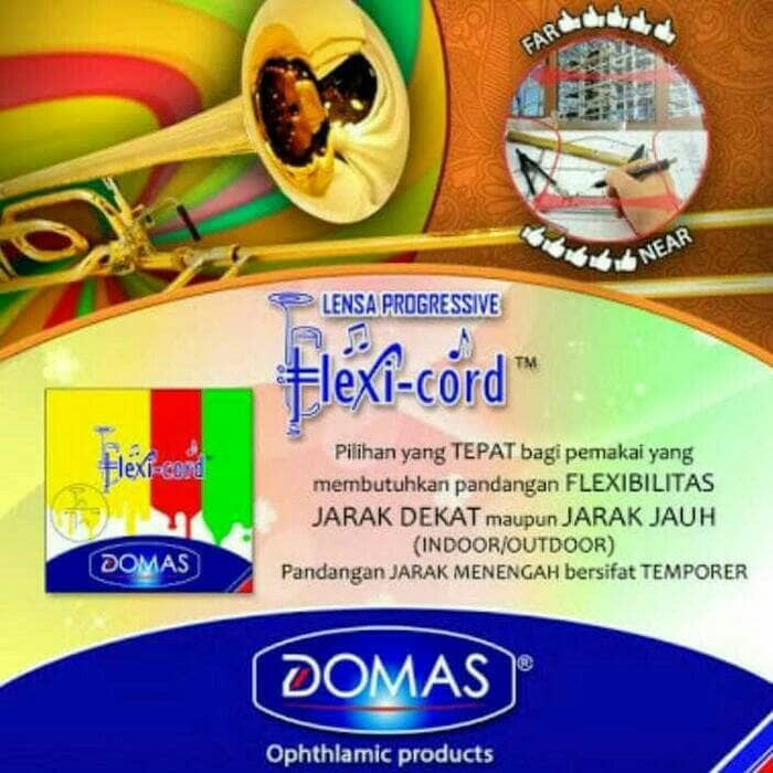 Lensa Kacamata Progressive Flexi Cord Domas