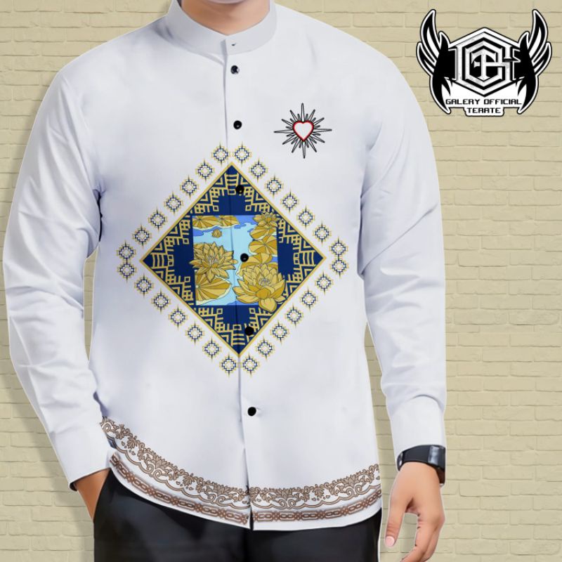 Baju koko Psht terbaru baju muslim Psht baju koko dewasa baju koko motif lengan panjang baju koko ha