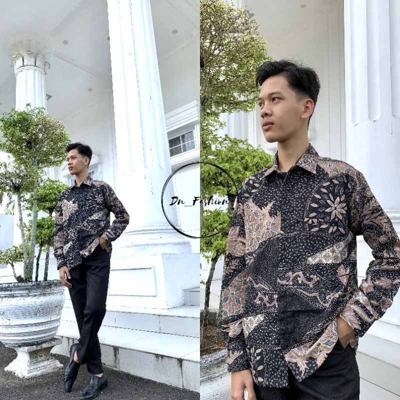 COD//KEMEJA BATIK//KEMEJA LENGAN PANJANG//KEMEJA COUPLE MILO, COKSU, CREAM//TERLARIS