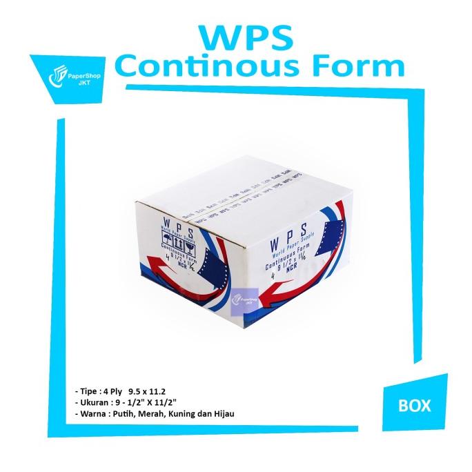 

Wps Continous Form 91/2 X 11/2 4 Ply ( K4/2 Wps ) Ncr