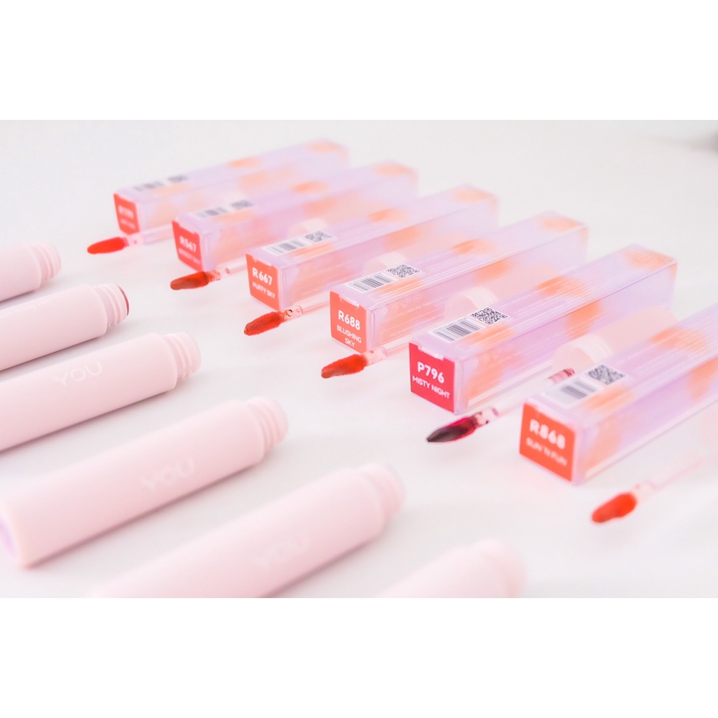 [BPOM][100% ORI&amp;READY]YOU Cloud Touch Fixing Lip Tint | Soft Velvet Finish Lip Stain | Korean Style Lipstik Bibir | Melembapkan Tahan Lama liptint with Ceramide