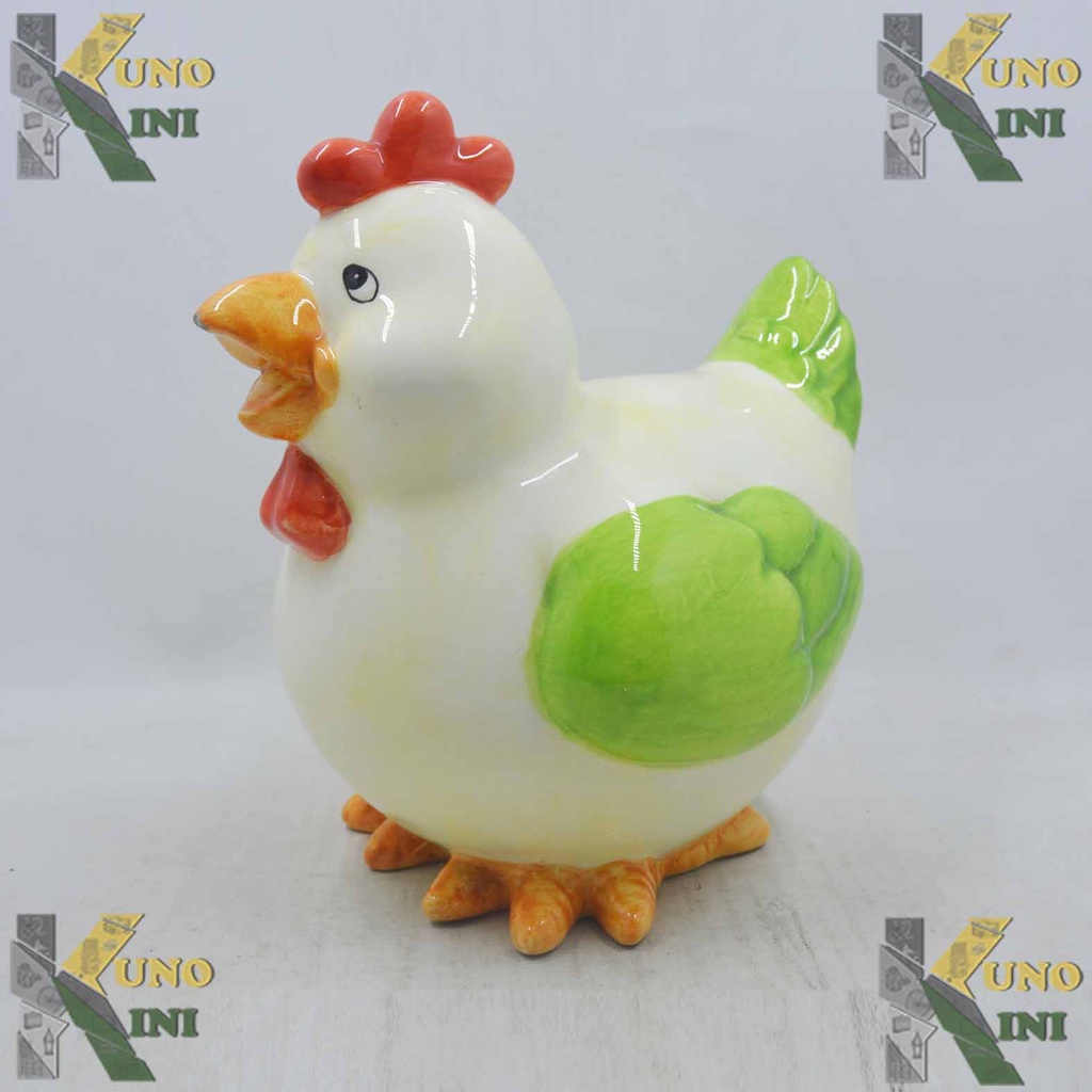 PATUNG CELENGAN KERAMIK AYAM