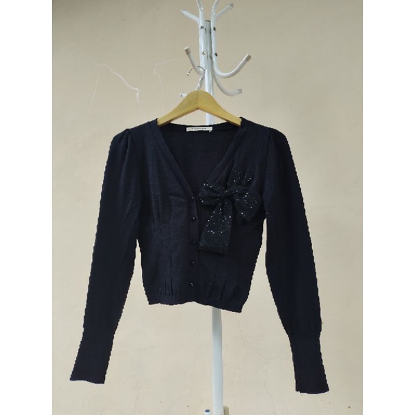 Cardigan Rajut Tebal Premium HITAM