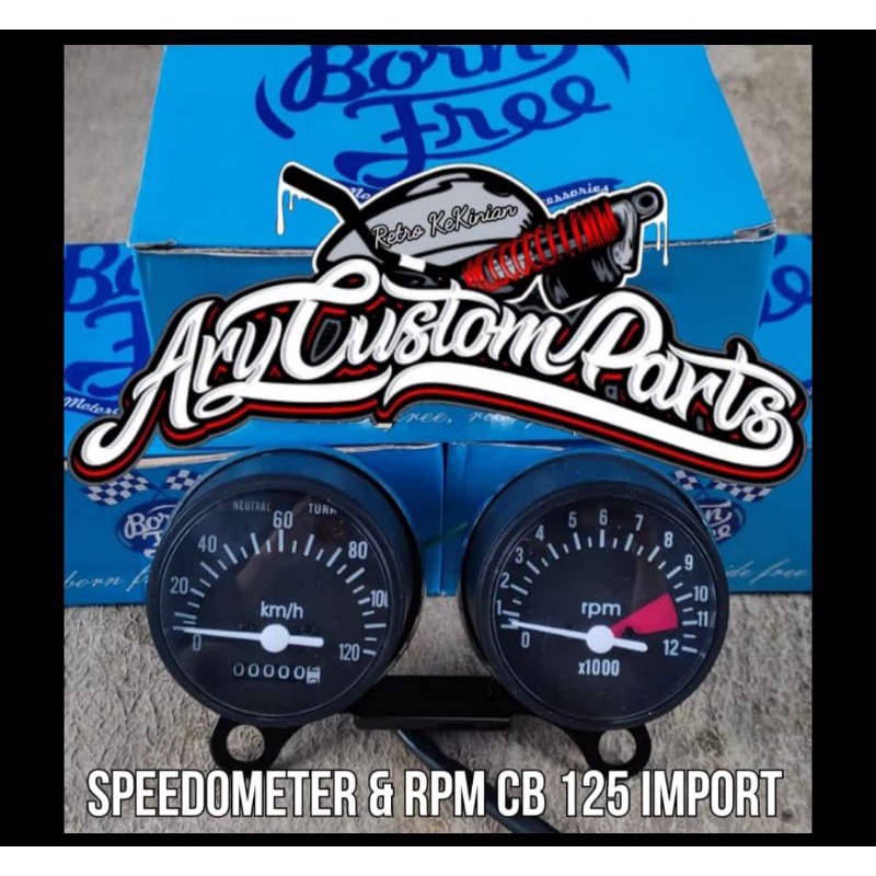 Speedometer spido spedo CB 125 CB100 custom japstyle caferacer dll