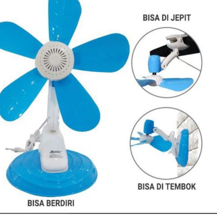 ♥ Arashi CLIPFAN Kipas Angin duduk / Kipas Angin Jepit Clip Fan AR138 / Arashi - Kipas Angin duduk /