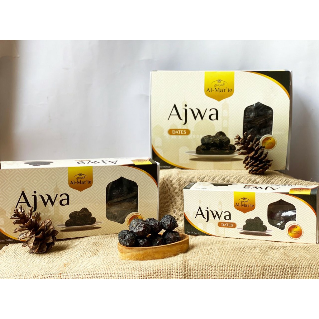 

Kurma Ajwa Jumbo Al Mar'ie Premium Dates Kemasan 1 Kg