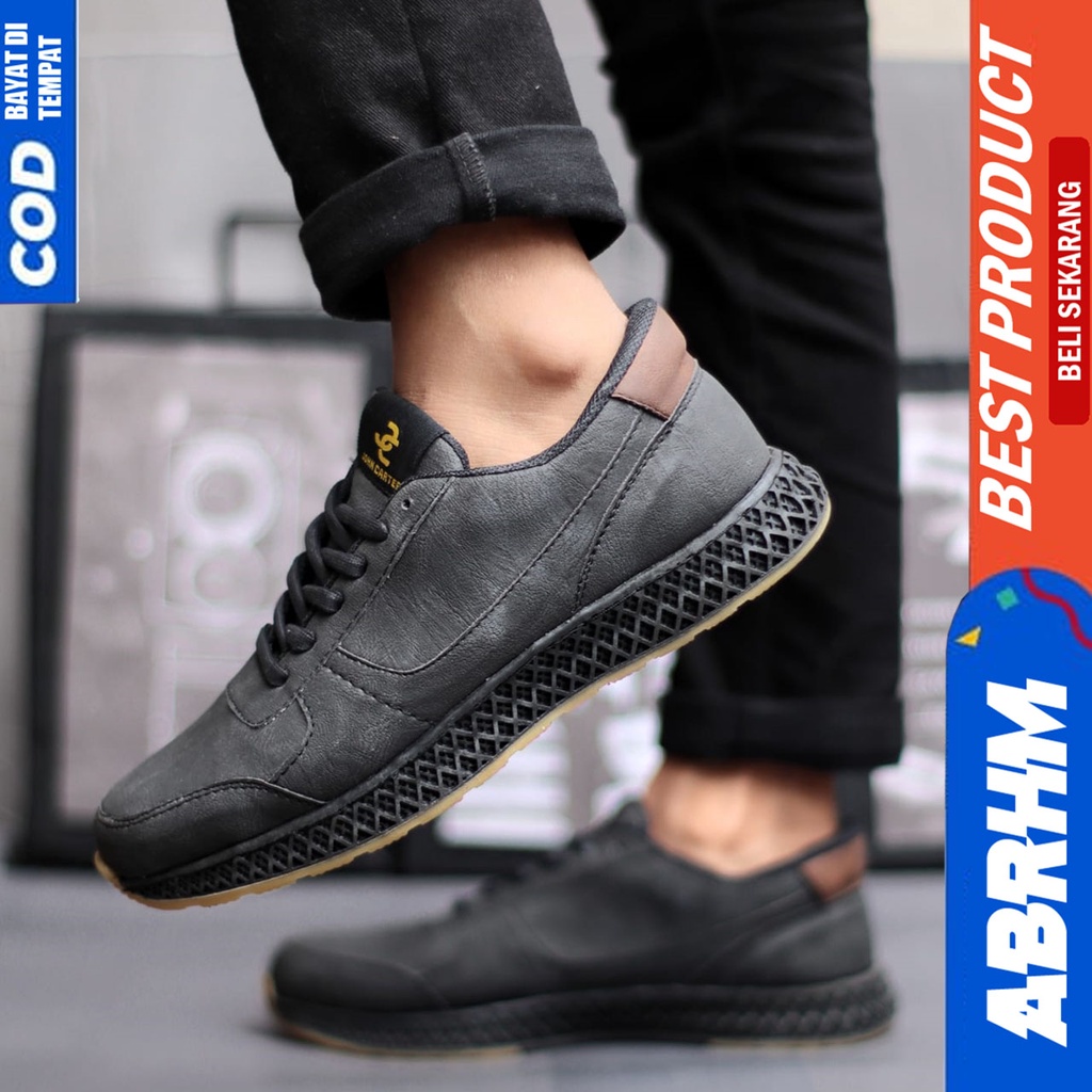 Sepatu Sneakers Pria Casual  Kerja Kuliah Abraham JIMR