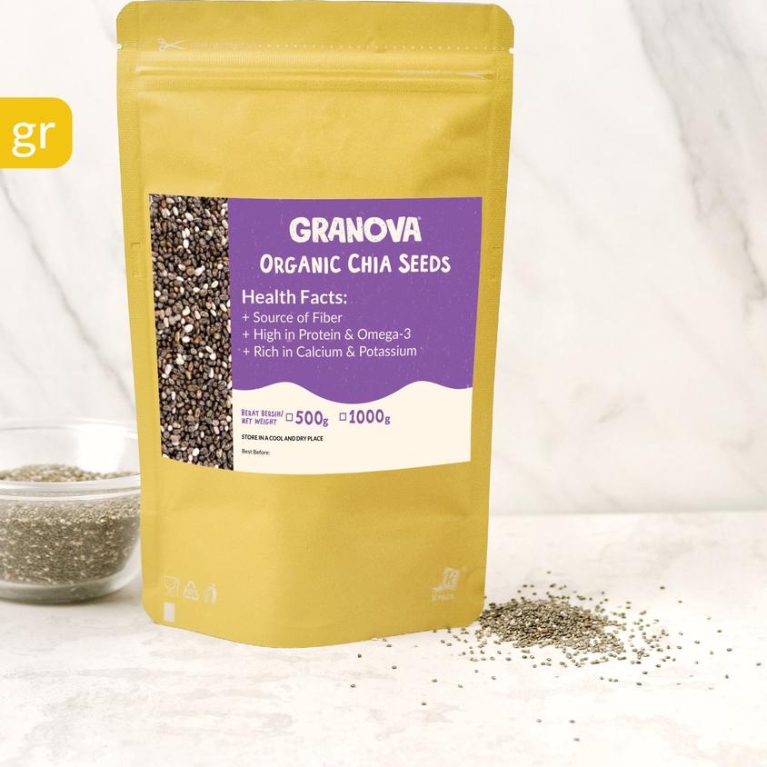

♘ Premium Chia Seed/ Biji Chia by Granova 500g (Certified USDA Organic) - healthy & natural superfood ✼
