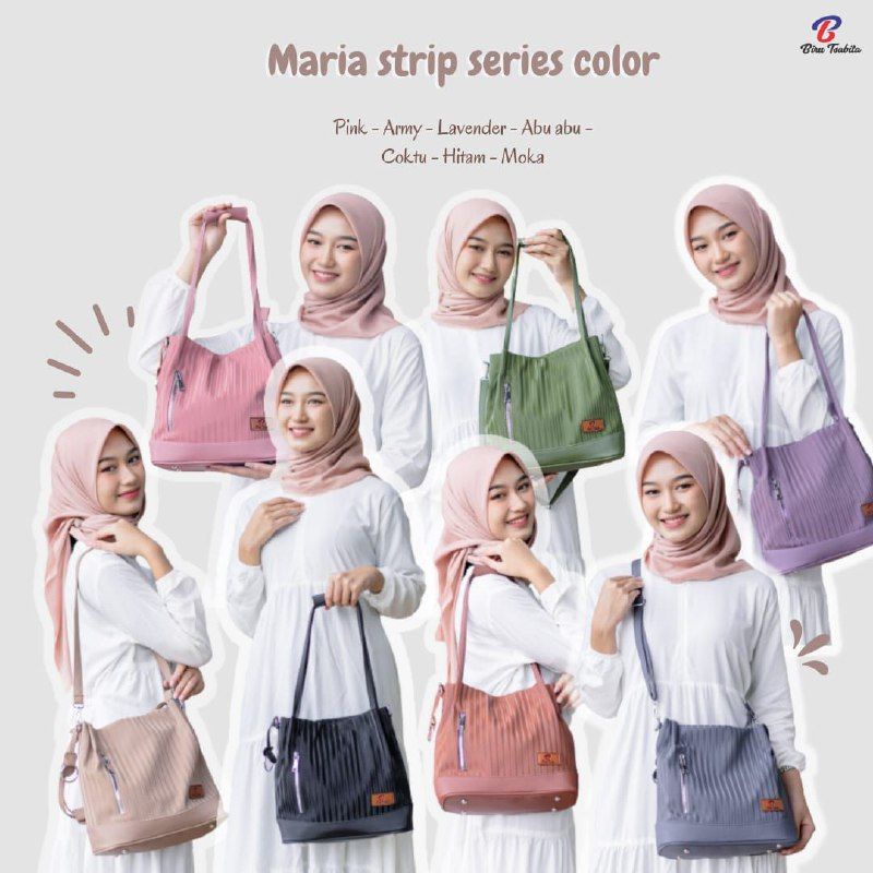 TAS MARIA STRIP BIRU TSABITA /MARIA TOTEBAG STRIP BIRU TSABITA /MARIA STRIP BIRU TSABITA /MARIA STRI