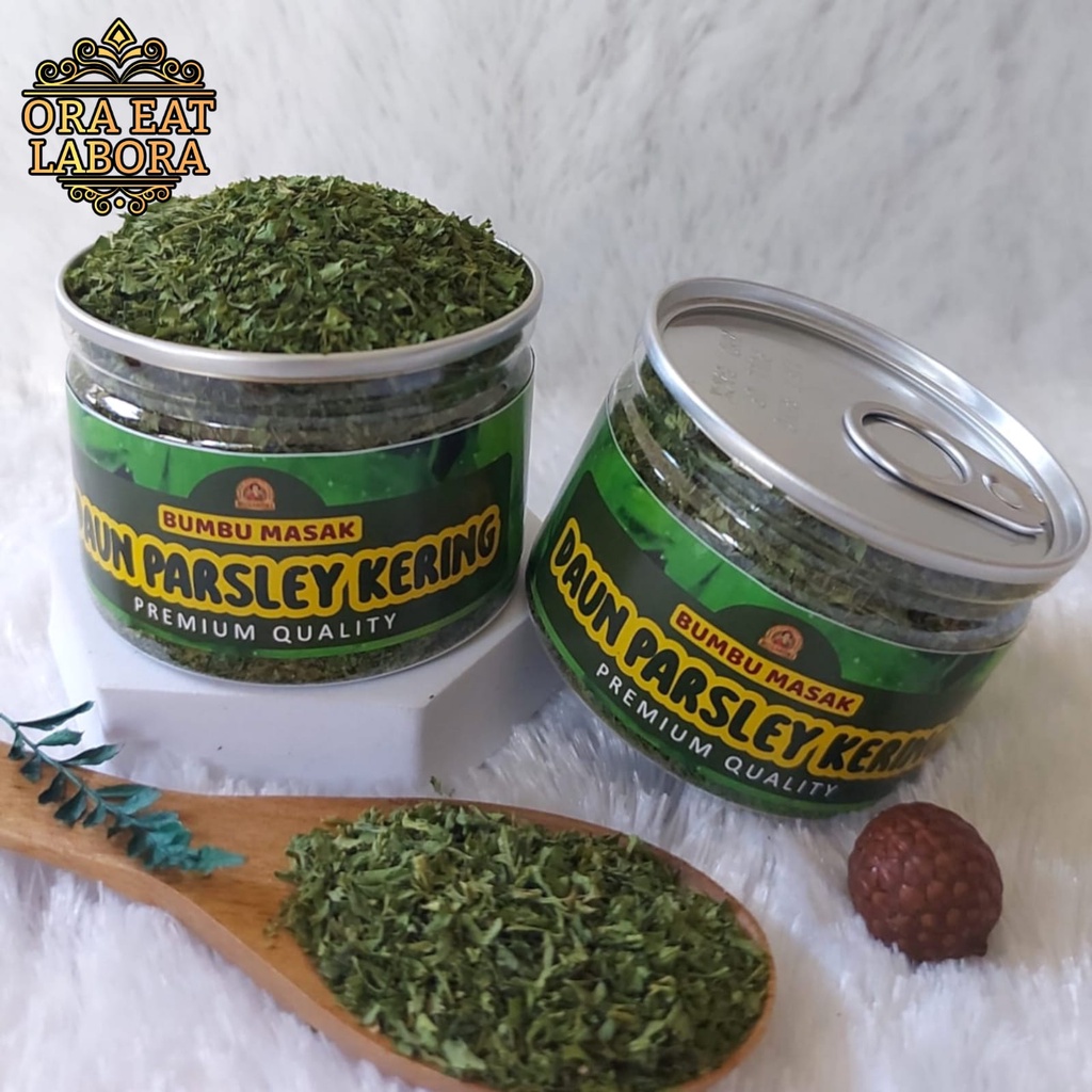 

Can Rempah Daun Peterseli Dried Parsley Leaves Daun Parsley Kering Kualitas Premium - Ora Eat Labora