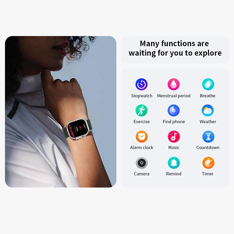 GARANSI✅Z69 ULTRA Smartwatch 49mm 2.08Inch Bluetooth Smartwatch Full Touch Screen Phone Call IP68 Waterproof Titanium NFC Full Touch Screen Wireless Charge iWatch Jam Tangan