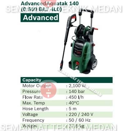 MESIN STEAM CUCI MOBIL MOTOR JET CLEANER ADVANCED AQUATAK 140 BOSCH