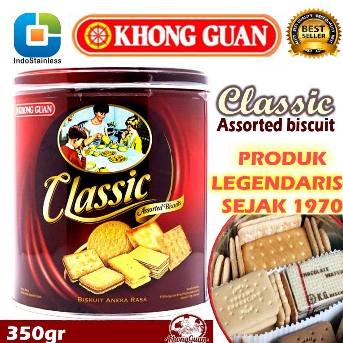 

[BISKUIT]PROMO KHONG GUAN CLASSIC ASSORTED BISCUITS KALENG BULAT 350GR rah03