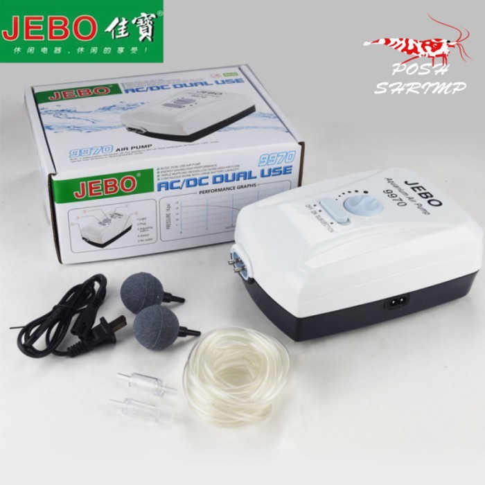 Terlaris Aerator Jebo 9970 Aerator Ac Dc Airpump Pompa Oksigen Kolam