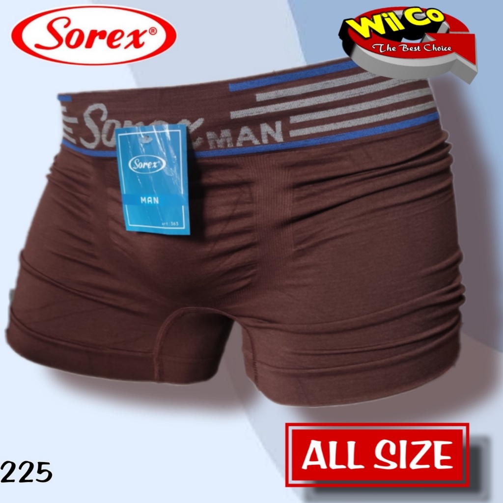 K225S - (DIJUAL PER 6 Pcs) CELANA DALAM BOXER PRIA SOREX IMPORT ALL SIZE