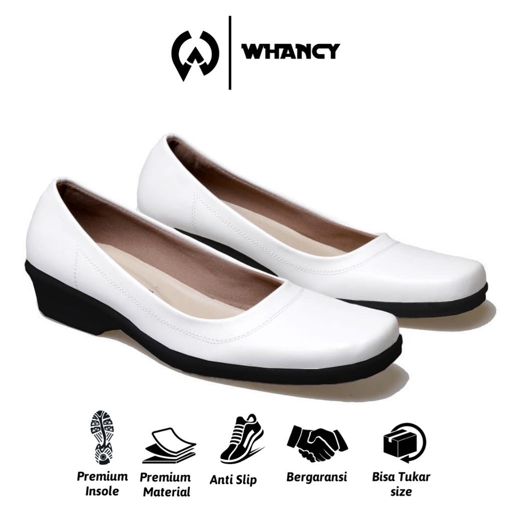 Sepatu Pantofel Wanita Putih Perawat dan Dokter dari Bahan Berkualitas Tinggi dan Sol Anti-Slip